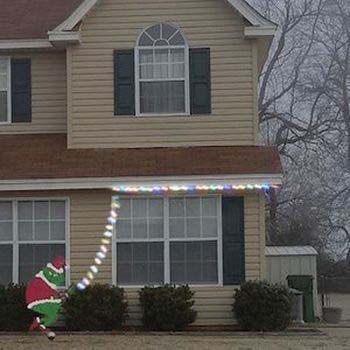 Grinch Stealing Christmas Lights #Christmas #diy #lights #decorhomeideas