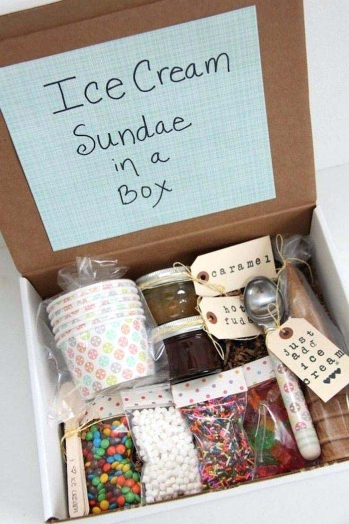 Ice Cream Gift Box #Christmas #diy #basket #gift #decorhomeideas