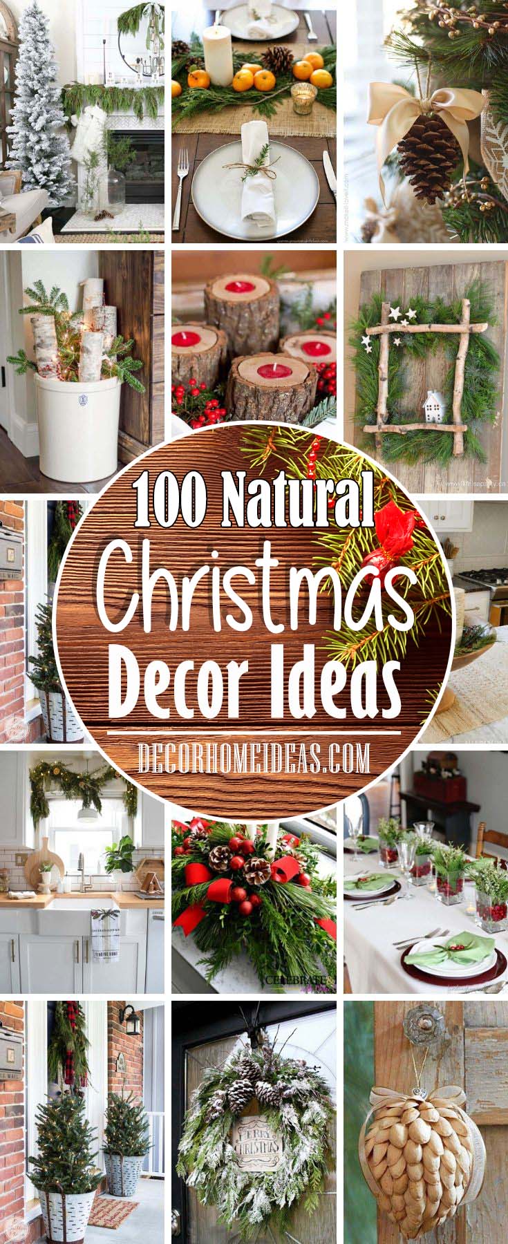 Natural DIY Christmas Decor Ideas #Christmas #diy #natural #decorhomeideas