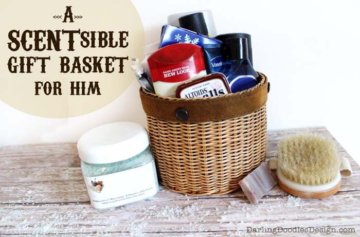 Scentsible Gift Basket for Him #Christmas #diy #basket #gift #decorhomeideas