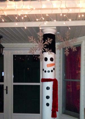 Snowman Porch #Christmas #decor #hacks #diy #decorhomeideas