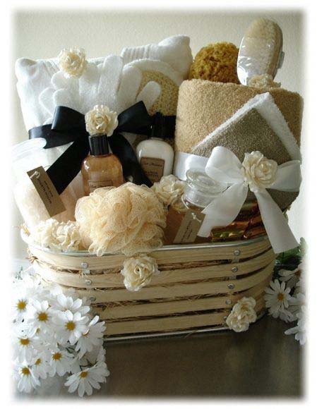 Spa Themed Gift Basket #Christmas #diy #basket #gift #decorhomeideas