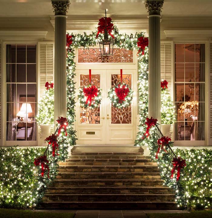 Traditional Christmas Lights #Christmas #diy #lights #decorhomeideas