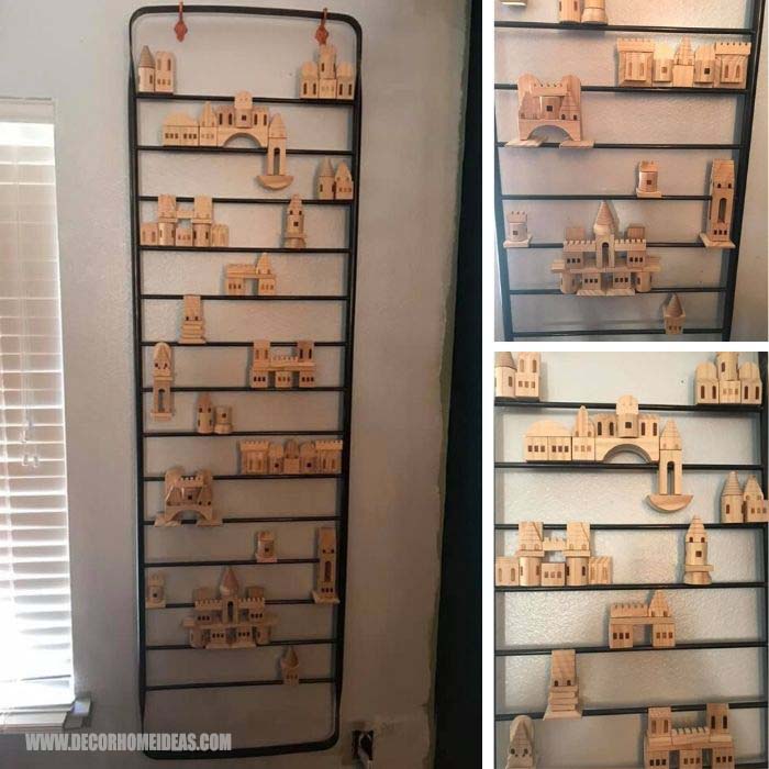 Wall Decor Ladder Building Blocks #diy #walldecor #ladder #decorhomeideas