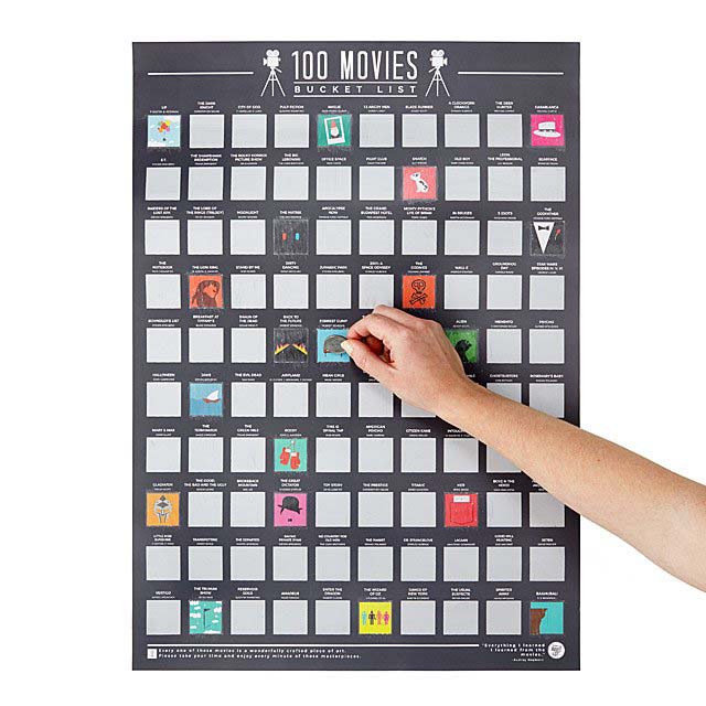 100 Movies Scratch Off Poster #valentine #gifts #girl #woman #decorhomeideas