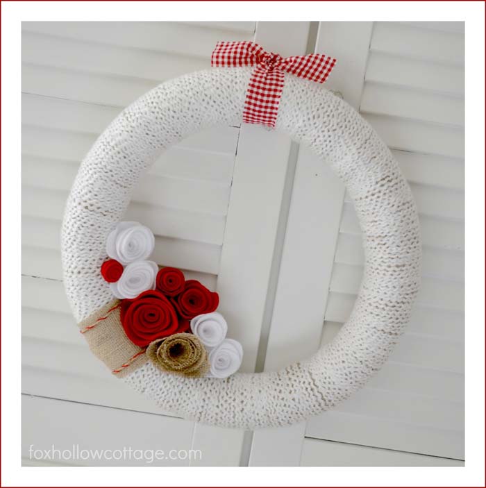 $5 Valentine’s Day Wreath #valentine #diy #wreaths #decorhomeideas