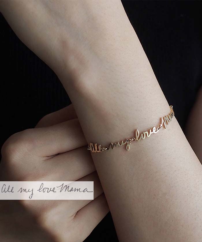 Actual Handwriting Bracelet #valentine #gifts #girl #woman #decorhomeideas