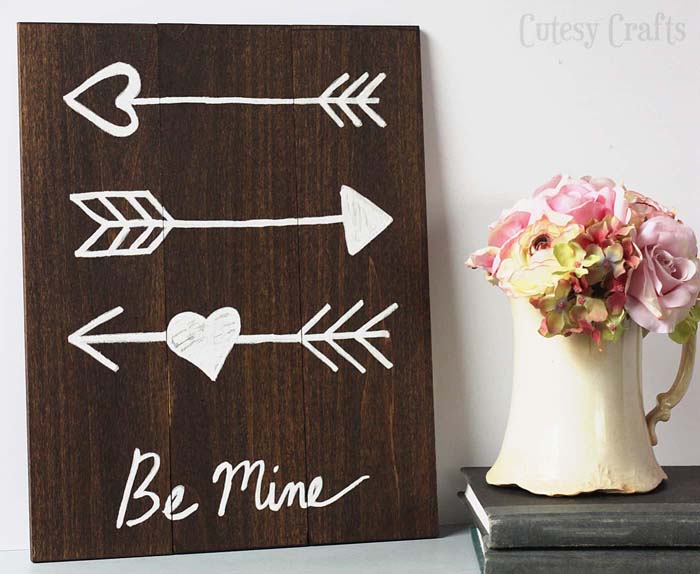 Arrow DIY wall art #valentinesday #gifts #diy #decorhomeideas