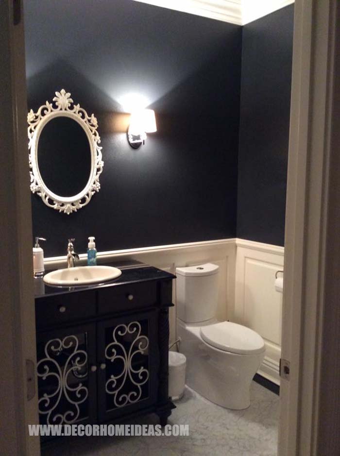 Black Paint Small Bathroom #black #paint #bathroom #small #decorhomeideas