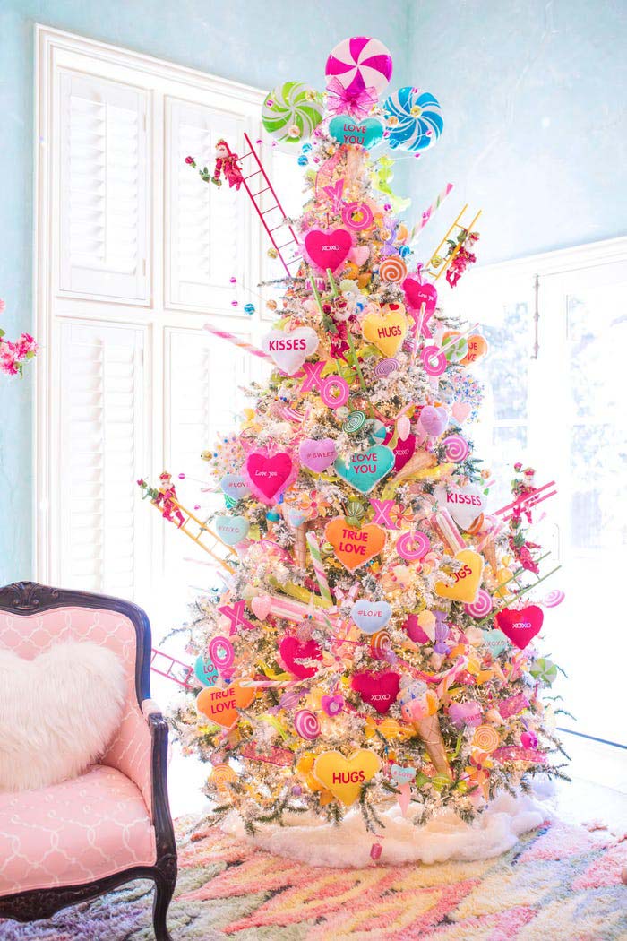 Candy Valentine's Day Tree #valentine #tree #diy #decorhomeideas