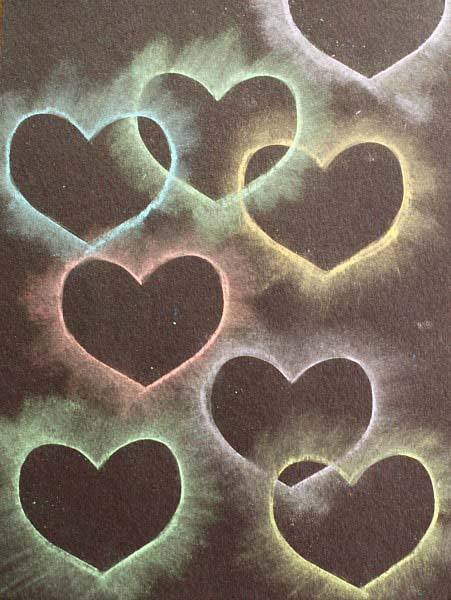 Chalk Stencil Heart Collage #valentine #crafts #kids #decorhomeideas