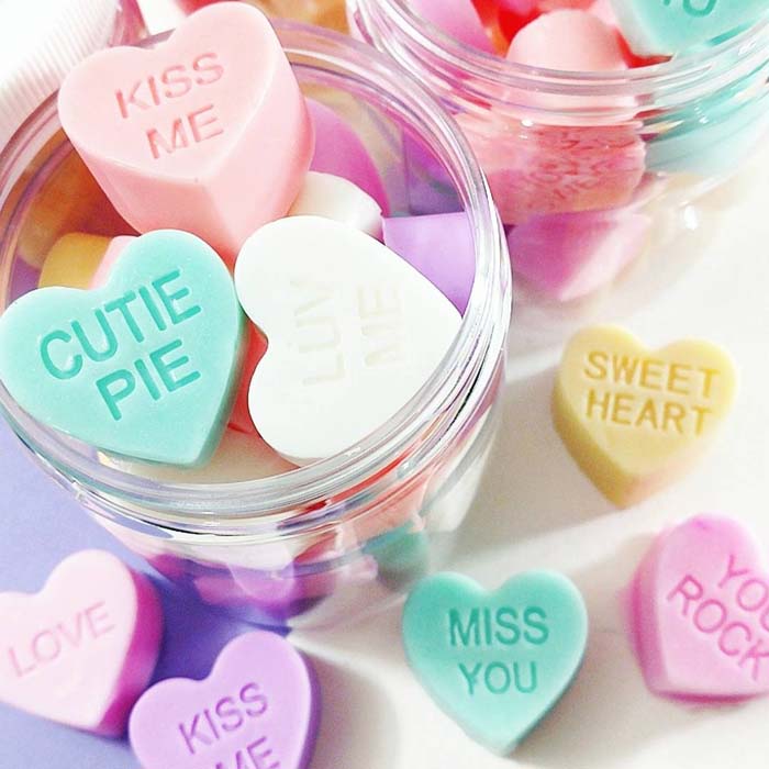 Conversation Heart Soap #valentine #gifts #girl #woman #decorhomeideas