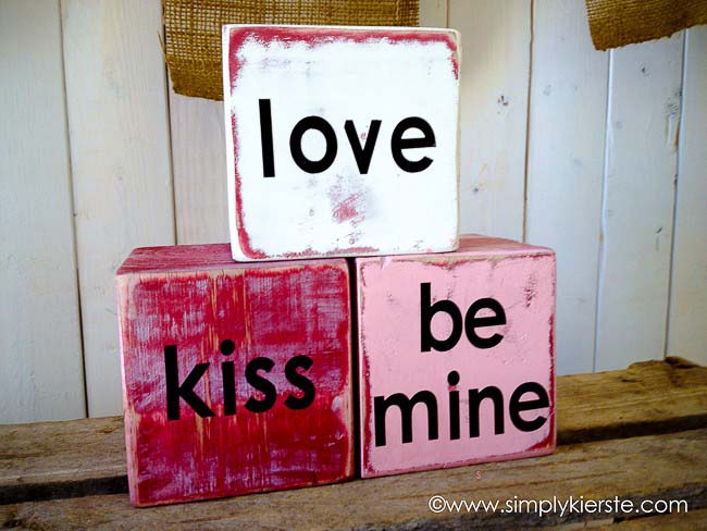 Conversation Love Blocks #valentine #dollarstore #diy #decor #decorhomeideas