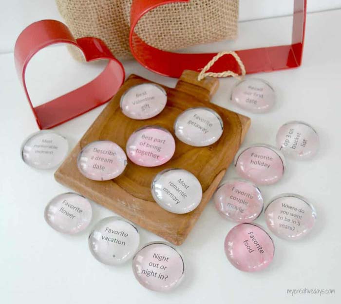 Conversation Stones #valentine #dollarstore #diy #decor #decorhomeideas