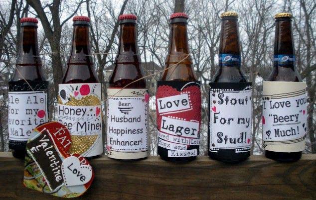 Custom beer bottles #valentinesday #gifts #diy #decorhomeideas