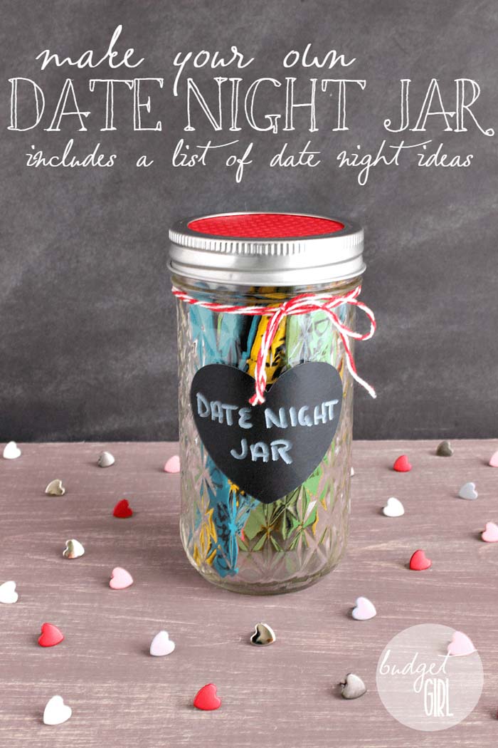 Date Night Jar #valentinesday #crafts #jars #gifts #decorhomeideas