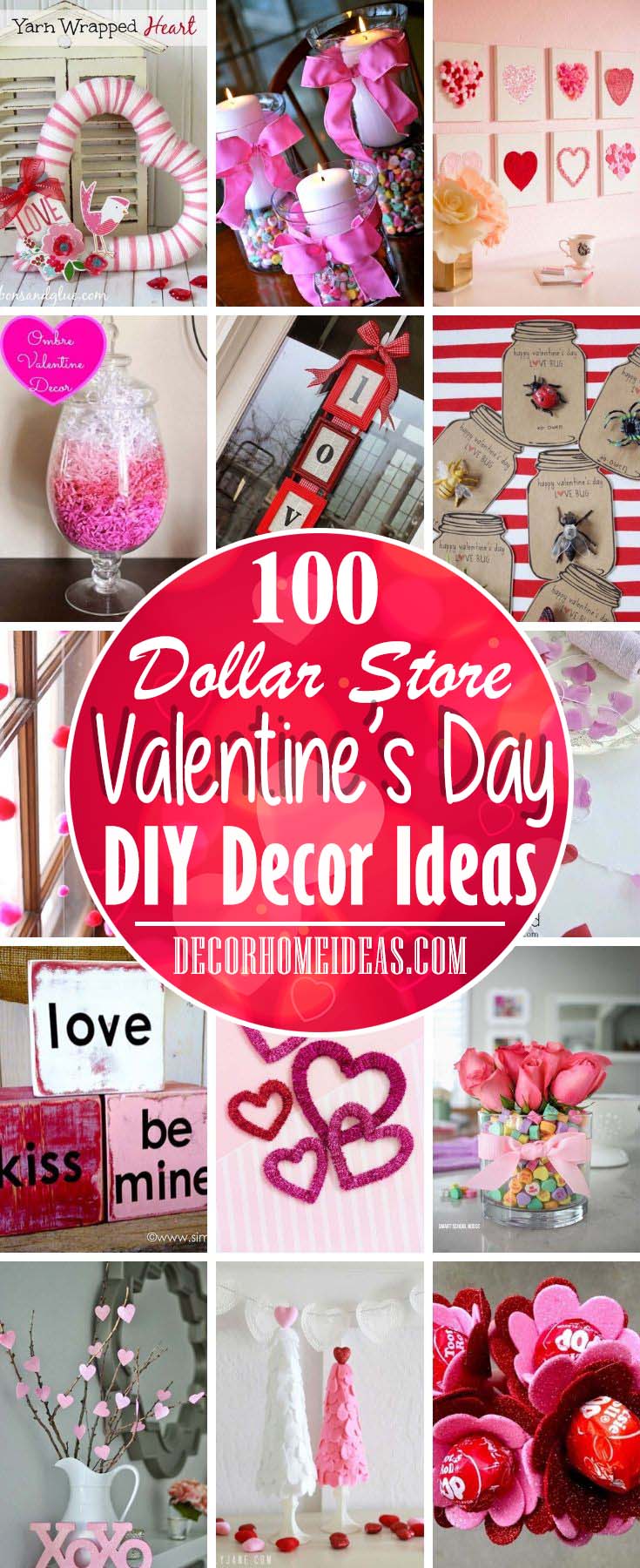 Dollar Store DIY Valentines Day Decorations #diy #valentines #decor #decorhomeideas