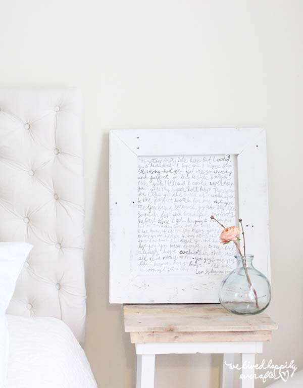 Framed Love Letter Art #valentinesday #rustic #decor #diy #decorhomeideas