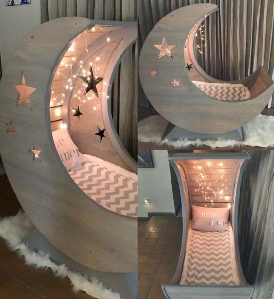 Half Moon Crib #moon #crib #baby #cot #decorhomeideas