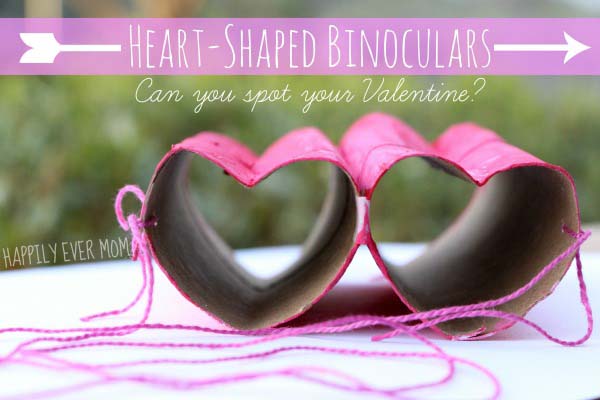 Heart Shaped Binoculars #valentine #crafts #kids #decorhomeideas