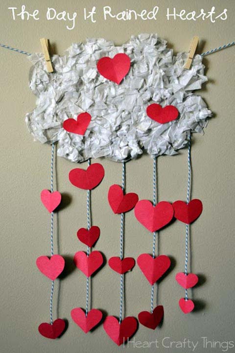 Hearts Valentine Day Decoration #valentine #crafts #kids #decorhomeideas