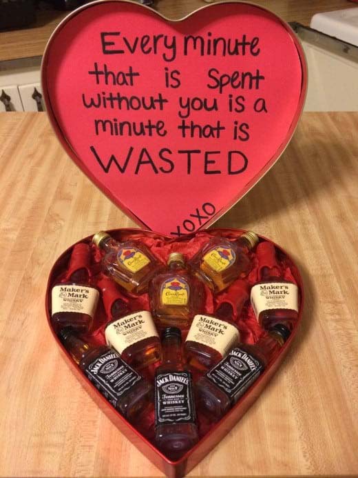 Liquor Valentines Day Gift #valentinesday #gifts #diy #decorhomeideas