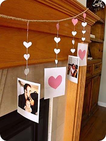 Love Photo Garland #valentine #dollarstore #diy #decor #decorhomeideas