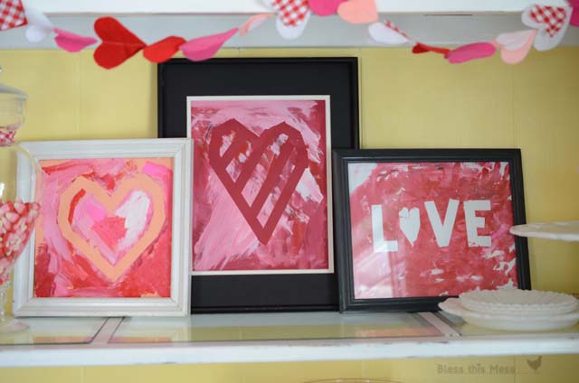 Painted Heart Craft #valentine #crafts #kids #decorhomeideas