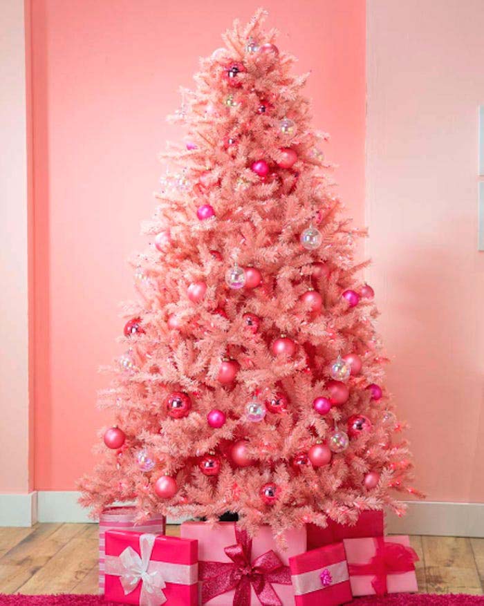 Pink Christmas Tree #valentine #tree #diy #decorhomeideas