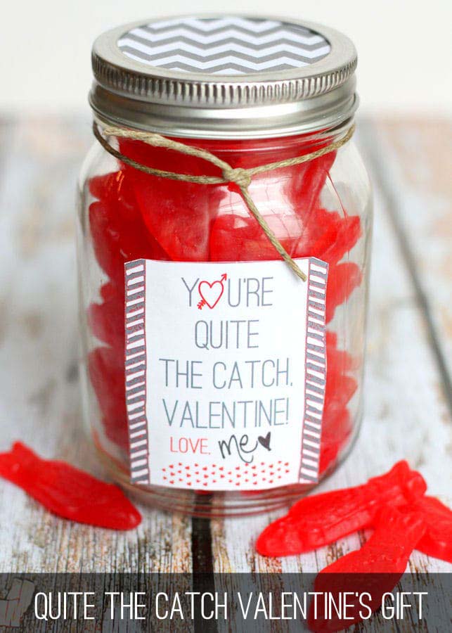 Quite the Catch Swedish Fish Gift #valentinesday #crafts #jars #gifts #decorhomeideas