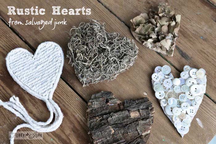 Rustic Hearts #valentinesday #rustic #decor #diy #decorhomeideas