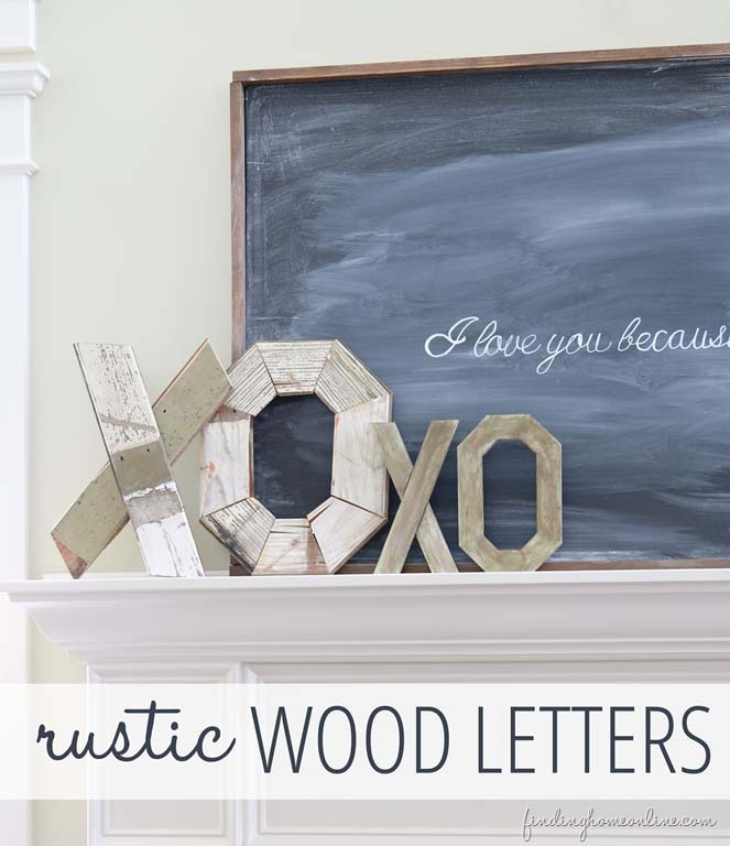 Rustic Wood Letters #valentine #dollarstore #diy #decor #decorhomeideas