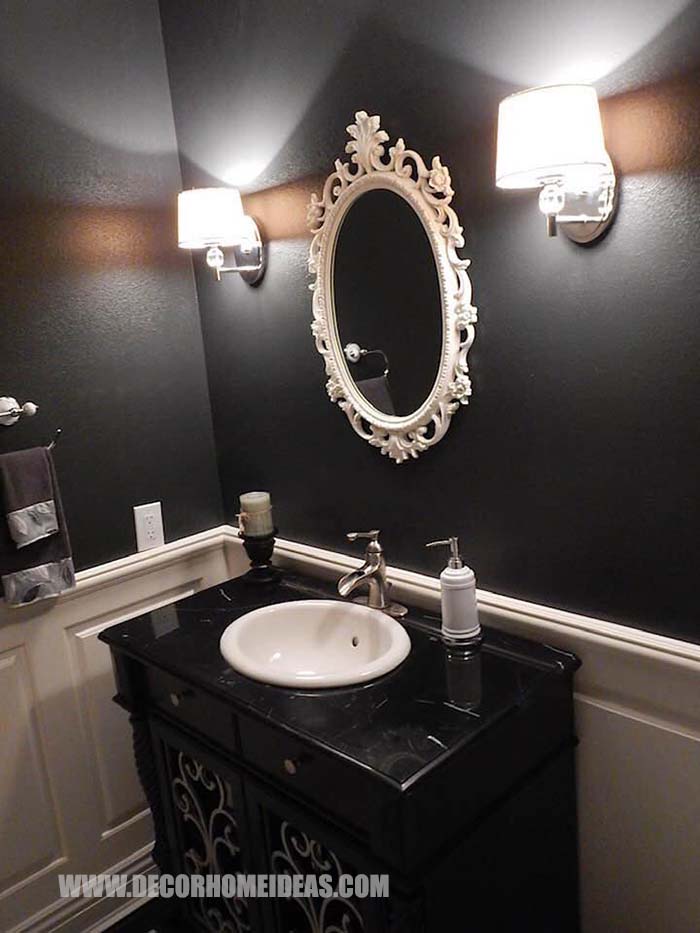 Small Bathroom Black Paint #black #paint #bathroom #small #decorhomeideas