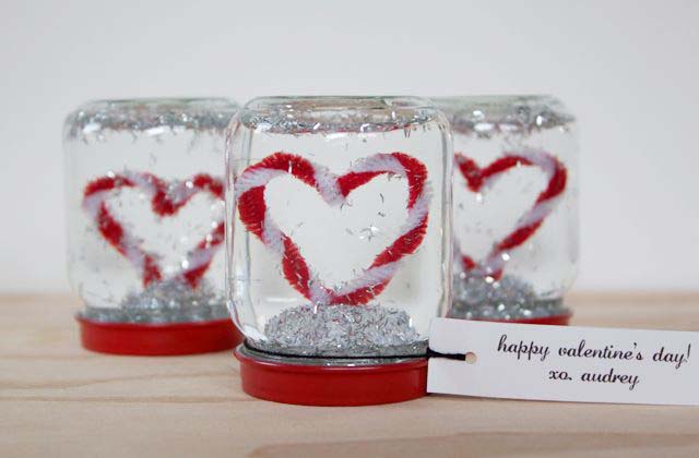 Snow Globe Valentines #valentine #crafts #kids #decorhomeideas