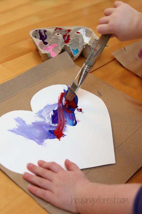 Symmetry Hearts #valentine #crafts #kids #decorhomeideas
