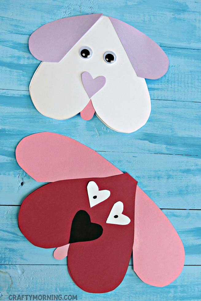 Valentine Dog Card #valentine #crafts #kids #decorhomeideas