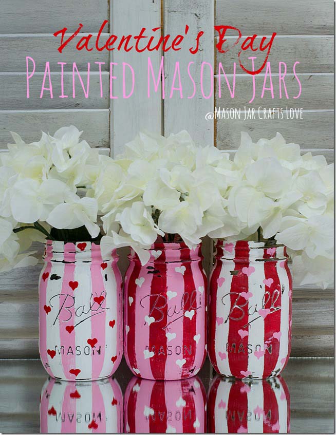 Valentine Heart Jars #valentine #dollarstore #diy #decor #decorhomeideas