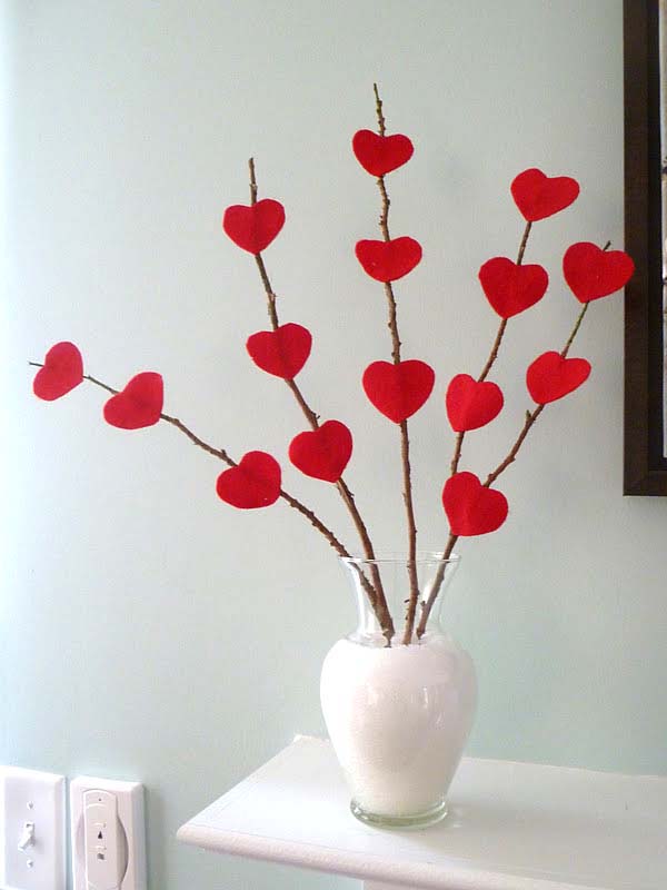 Valentine Heart Tree #valentine #dollarstore #diy #decor #decorhomeideas