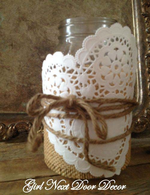 Valentine Jar Decoration #valentinesday #rustic #decor #diy #decorhomeideas