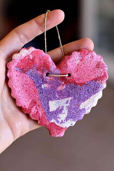 Valentine Marbled Salt Dough #valentine #crafts #kids #decorhomeideas