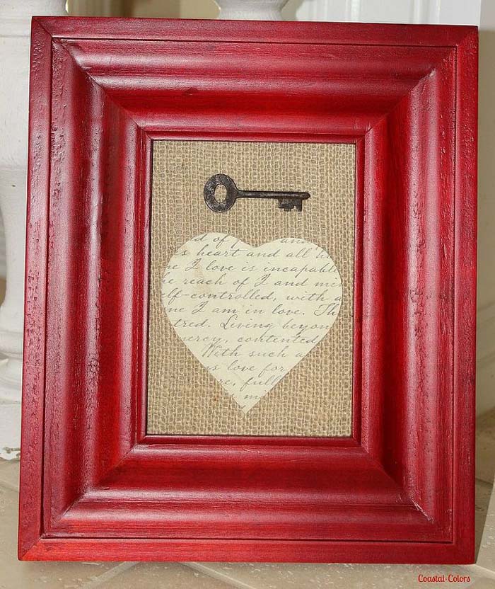 Valentine Picture Frame #valentinesday #gifts #diy #decorhomeideas