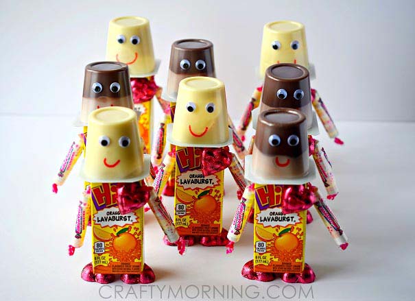 Valentine Robot Snacks for Kids #valentine #crafts #kids #decorhomeideas