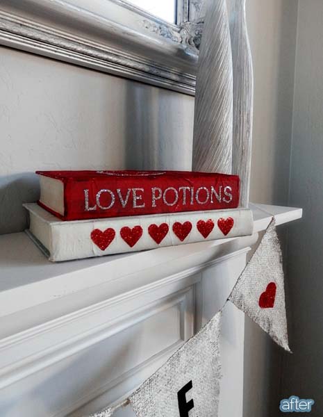 Valentine’s Day Book Covers #valentine #dollarstore #diy #decor #decorhomeideas