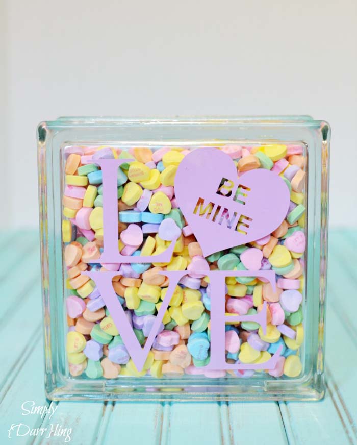 Valentine’s Day Candy Holder #valentine #dollarstore #diy #decor #decorhomeideas