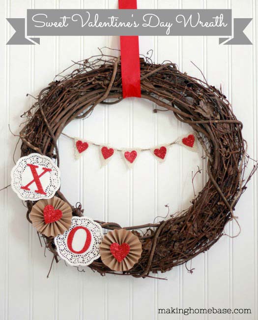 Valentines Day Decor Valentines Day Wreath #valentinesday #rustic #decor #diy #decorhomeideas