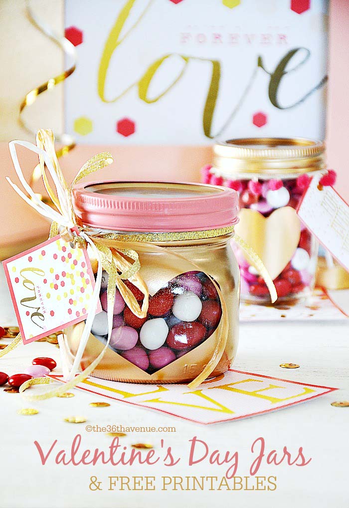 Valentines Day Gifts Heart Jars #valentinesday #crafts #jars #gifts #decorhomeideas