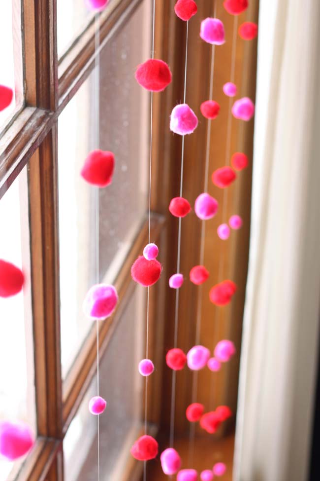 Valentine’s Day Window Decoration #valentine #dollarstore #diy #decor #decorhomeideas