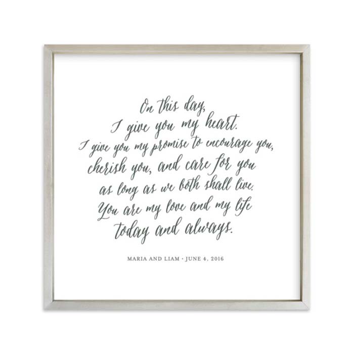 Your Vows as an Art Print #valentine #gifts #girl #woman #decorhomeideas