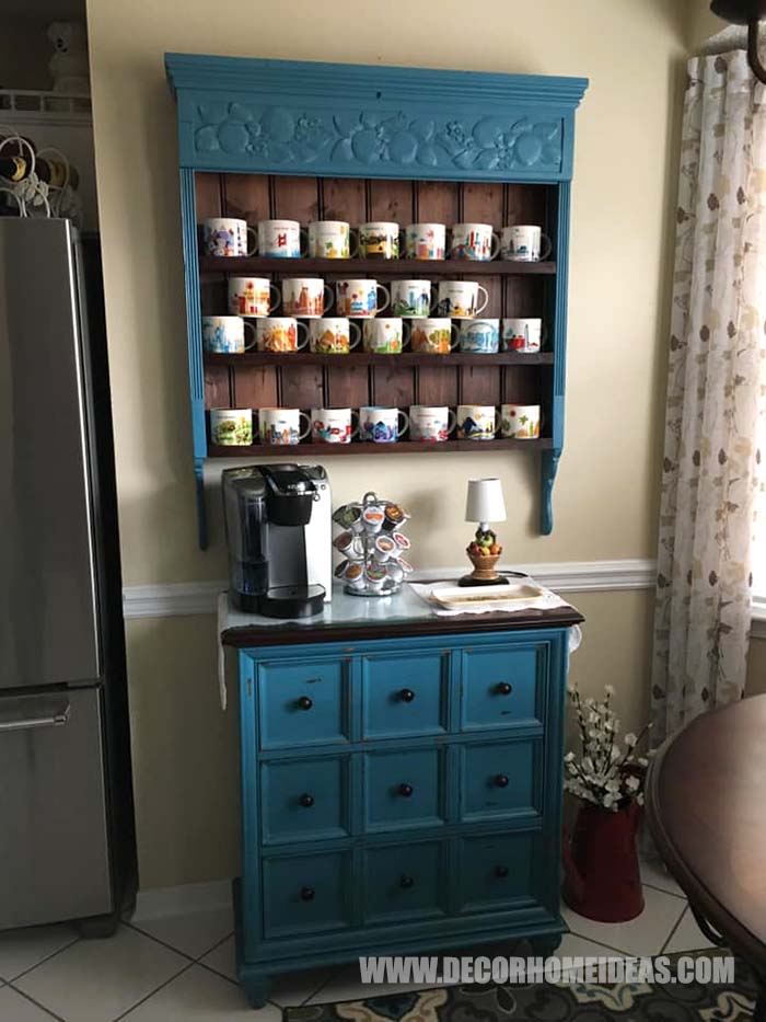 Coffee Station For All The Mugs #diy #coffee #station #decorhomeideas