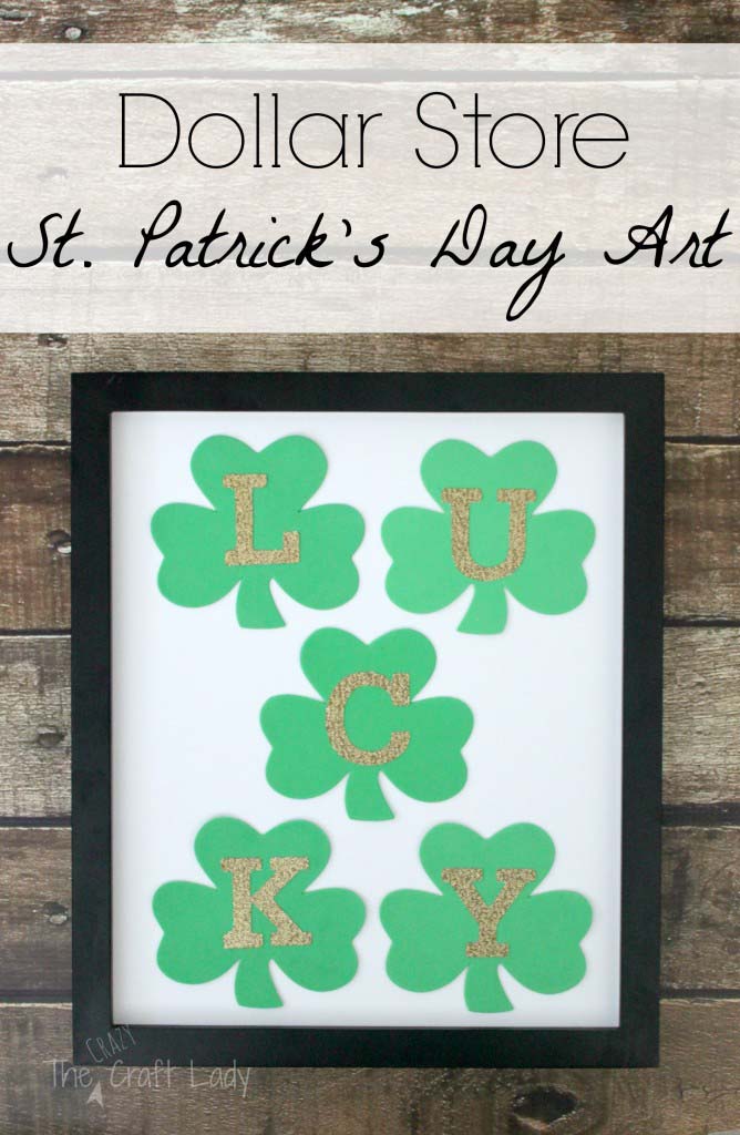 Dollar Store Shamrock Craft #stpatrick #diy #dollarstore #decorhomeideas